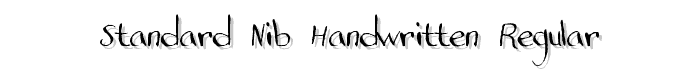 Standard Nib Handwritten Regular font